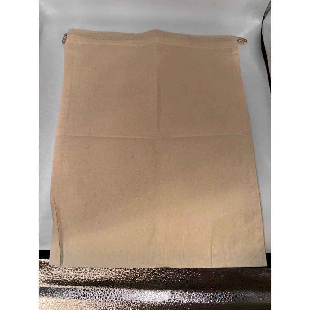 Tory Burch Cream Cotton Canvas Drawstring Dust Bag for Shoes Handbags Accessory